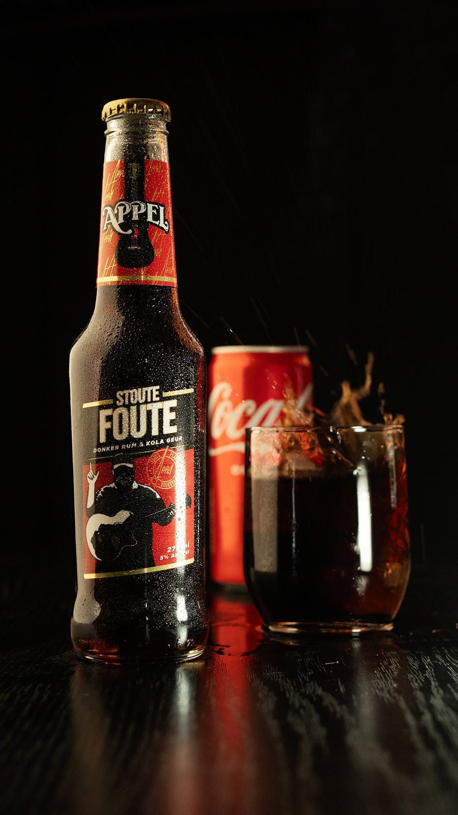 APPEL STOUTE FOUTE 275ML NRB DONKER RUM & COLA